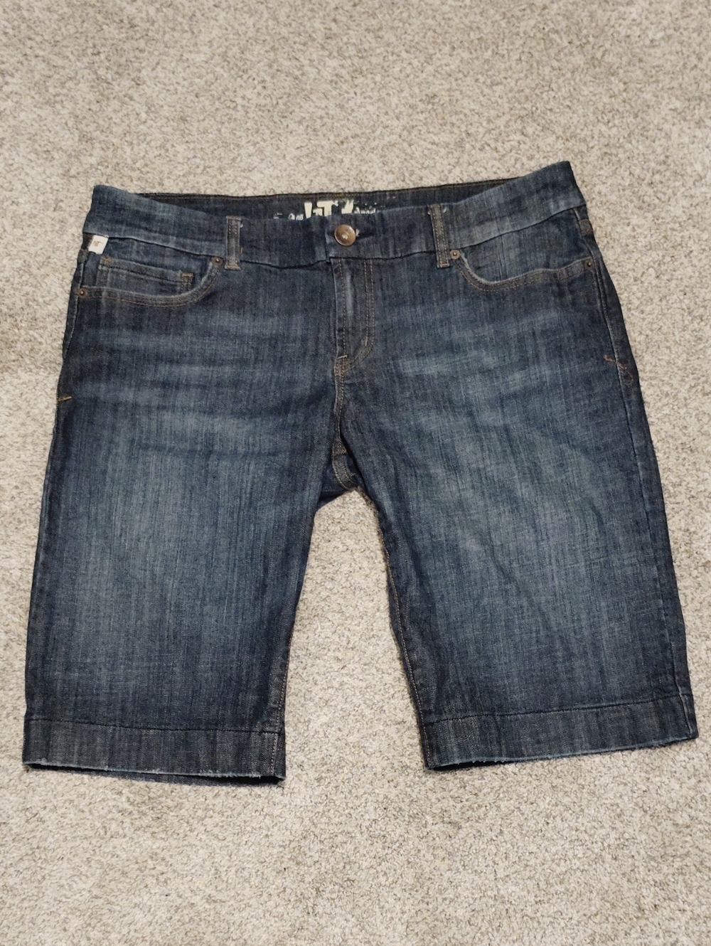 !it jeans Dark Indigo Washed Denim Bermuda Shorts